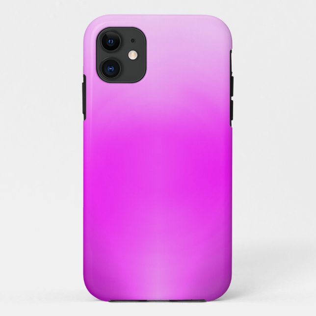Capa Para iPhone 11 Fundo Púrpura Rosa Simples (Verso)