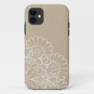 Capa Para iPhone 11 Fundo retro com ornamento do laço