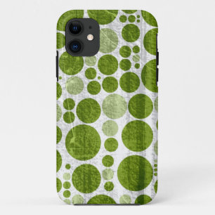 Capa Para iPhone 11 Fundo sem emenda 2 do grunge das bolinhas verdes