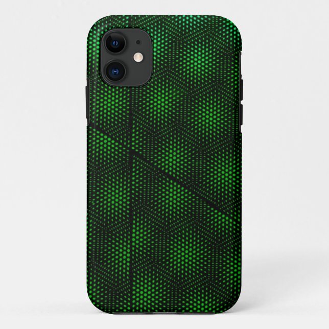 Capa Para iPhone 11 Fundo Verde Abstrato (Verso)