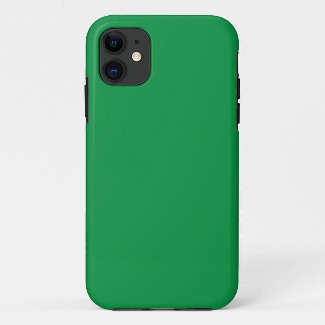Capa Para iPhone 11 Fundo Verde com Borda Branca para o Aest Moderno (Verso)