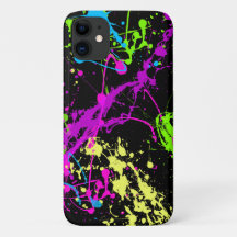 Funky Fresh Retro Paint Splatter Neon 80s 90s