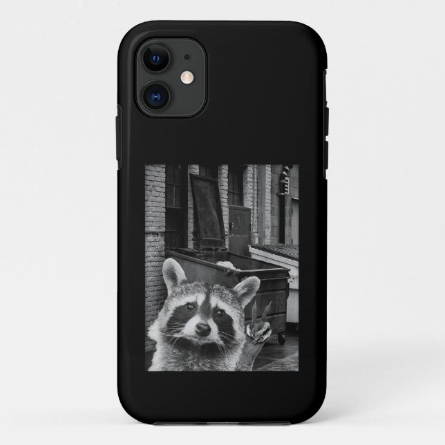 Capa Para iPhone 11 Funny Raccoon Selfie Raccoon Funny Raccoon (Verso)