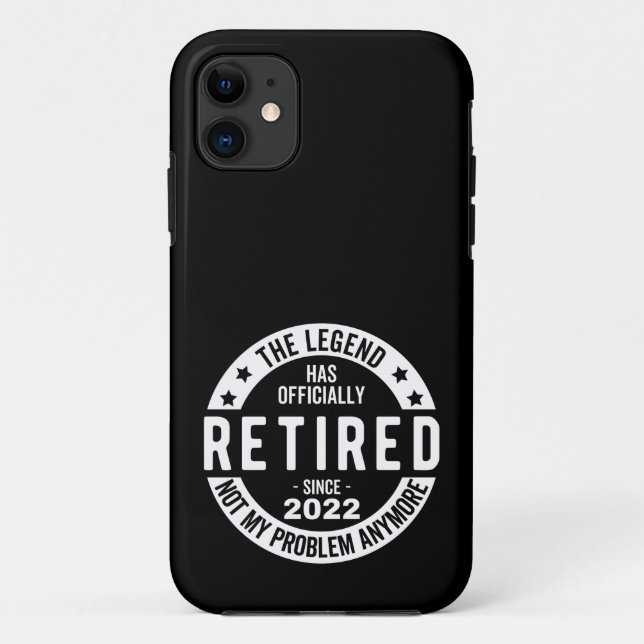 Capa Para iPhone 11 funny retirement, retired, retired firefighter, re (Verso)