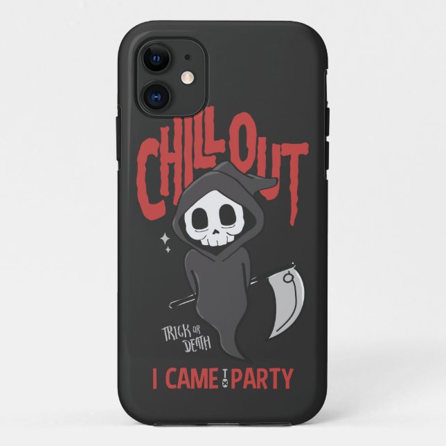 Capa Para iPhone 11 Funny Sarcastic Grim Reaper Halloween (Verso)