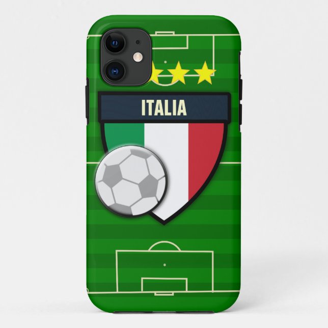 Capa Para iPhone 11 Futebol de Italia Italia (Verso)