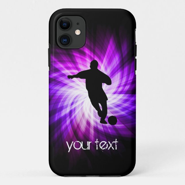 Capa Para iPhone 11 Futebol legal roxo (Verso)