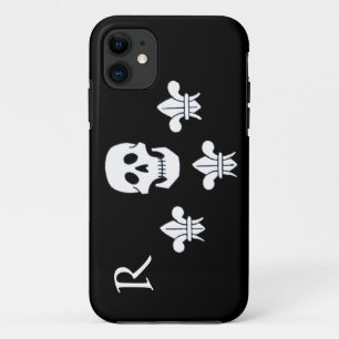 CAPA PARA iPhone 11 GABINETE DE JOLLY ROGER E MONOGRAMA DE BANDEIRA DE