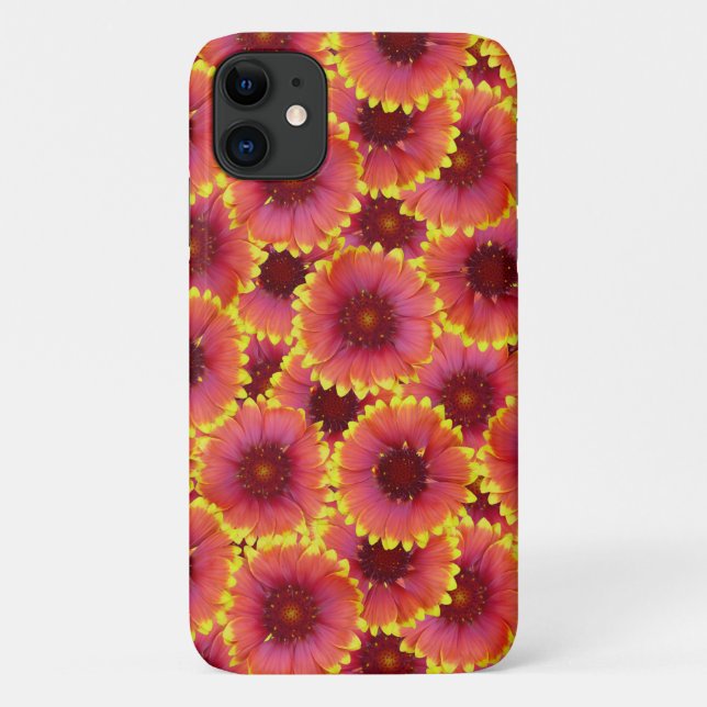 Capa Para iPhone 11 Gaillardia - Padrão Sem Costura (Verso)