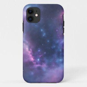 Capa Para iPhone 11 Galácticos Sonhos Moles De Cores De Água Em Azul
