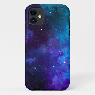 Capa Para iPhone 11 Galáxia do Teal Roxo