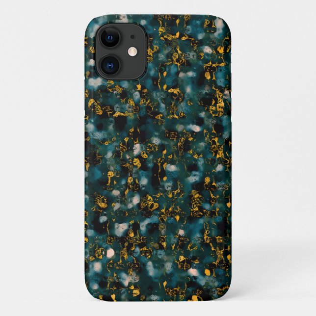 Capa Para iPhone 11 Galáxias Preto Azul e Cobre (Verso)