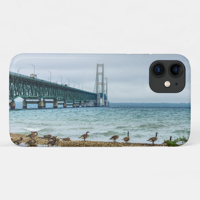 Capa Para iPhone 11 Gansos No Mighty Mac (Verso (horizontal))
