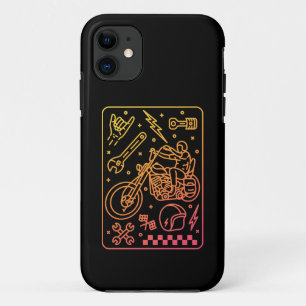 Capa Para iPhone 11 Garagem de Motocicleta Personalizada 3