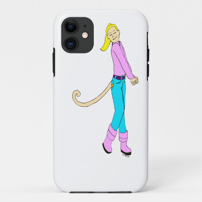 Capa Para iPhone 11 garota com cauda (Verso)