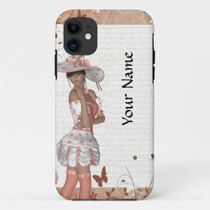 Capa Para iPhone 11 Garota de chapéu de verão