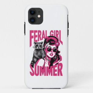 Capa Para iPhone 11 Garota Feral Vintage de Verão Gamba-engorda-de-cau