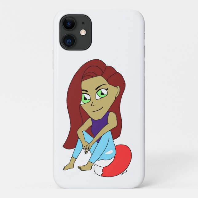 Capa Para iPhone 11 garota foxi chibi (Verso)