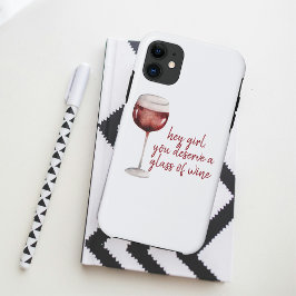 Capa Para iPhone 11 Garota Vermelha Você Merece Uma Cotação De Vinho