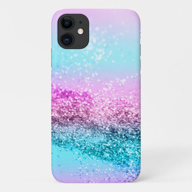 Capa Para iPhone 11 Garotas Unicórn brilham #16 (Verso)