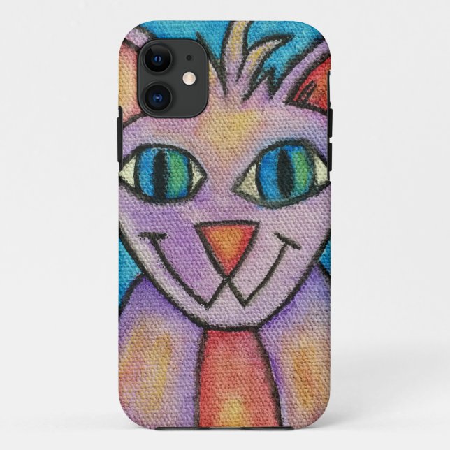 Capa Para iPhone 11 Gata Rosa Roxa (Verso)