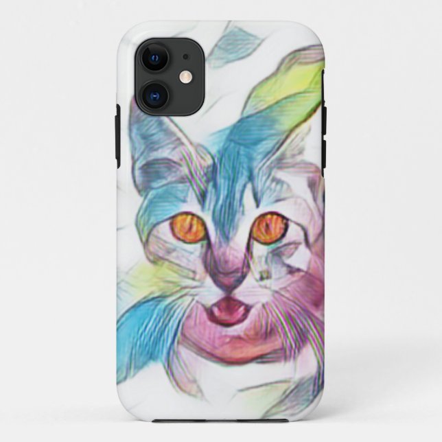 Capa Para iPhone 11 Gatinho bonito (Verso)