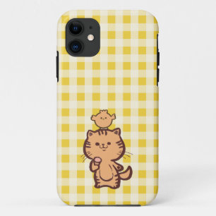 Capa Para iPhone 11 Gatinho e frango pequeno