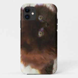 Capa Para iPhone 11 Gatinho persa preto
