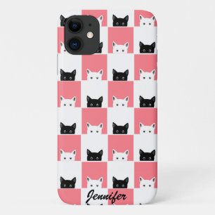 Capa Para iPhone 11 Gatinhos Cachorros Pretos Brancos