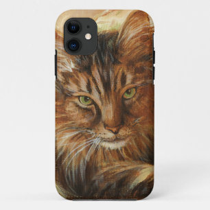 Capa Para iPhone 11 Gato 0005 no travesseiro