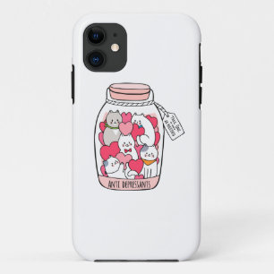 Capa Para iPhone 11 Gato Antidepressivo Engraçado Presente no Gato