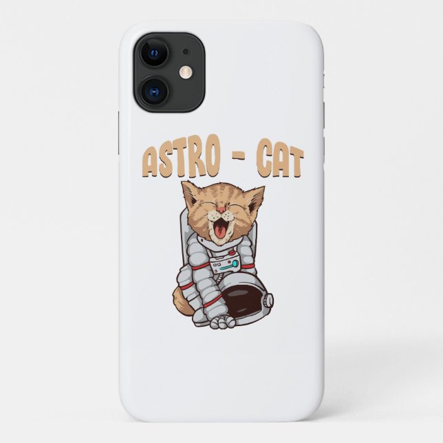 Capa Para iPhone 11 Gato Astro (Verso)