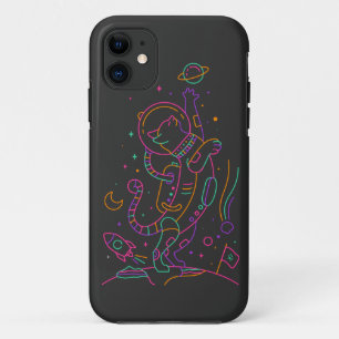 Capa Para iPhone 11 Gato Astro Vibrante