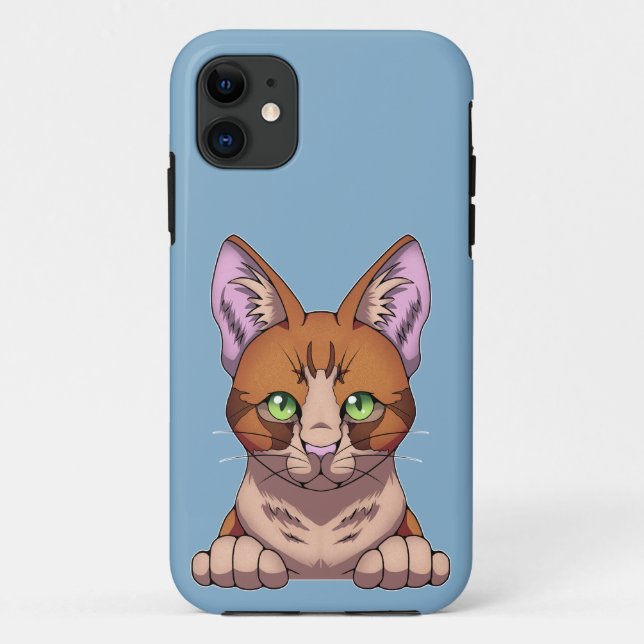 Capa Para iPhone 11 Gato Cinto (Verso)