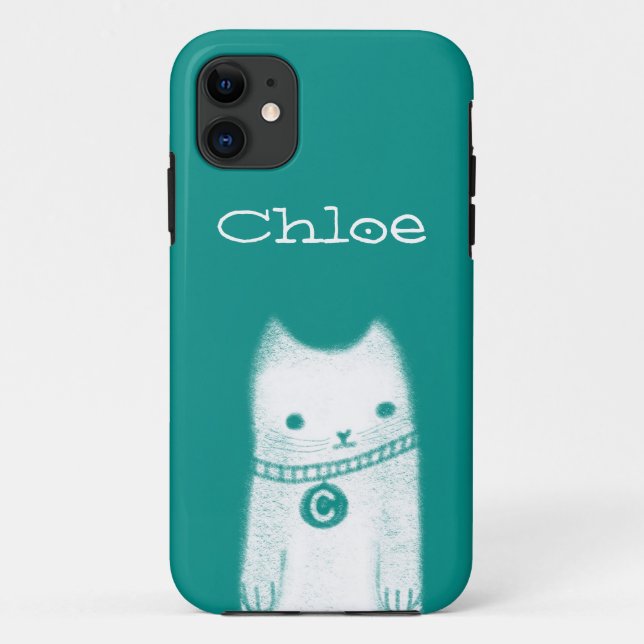Capa Para iPhone 11 Gato de Chloe (Verso)