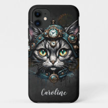 Gato de galinha bonito com relógios e marchas.