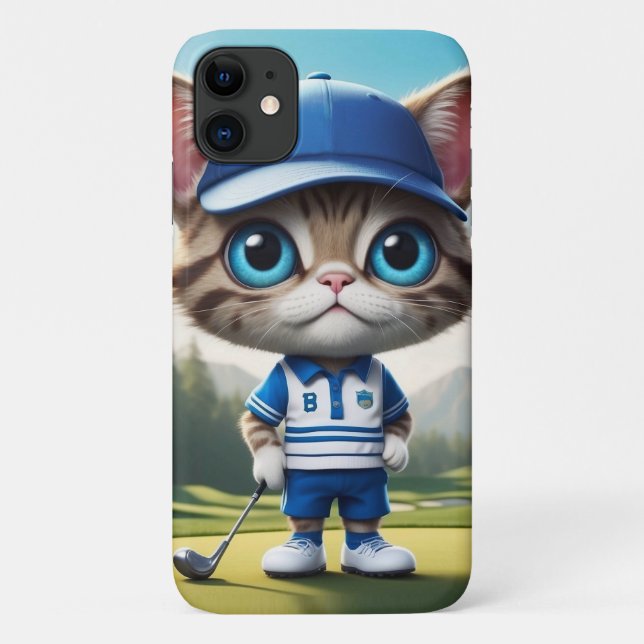 Capa Para iPhone 11 Gato de Golfe (Verso)