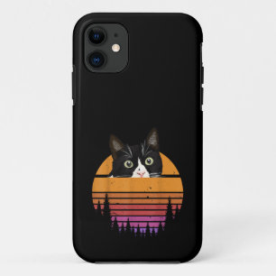 Capa Para iPhone 11 Gato Estilo Retro Gato Preto Estilo Vintage Gatinh