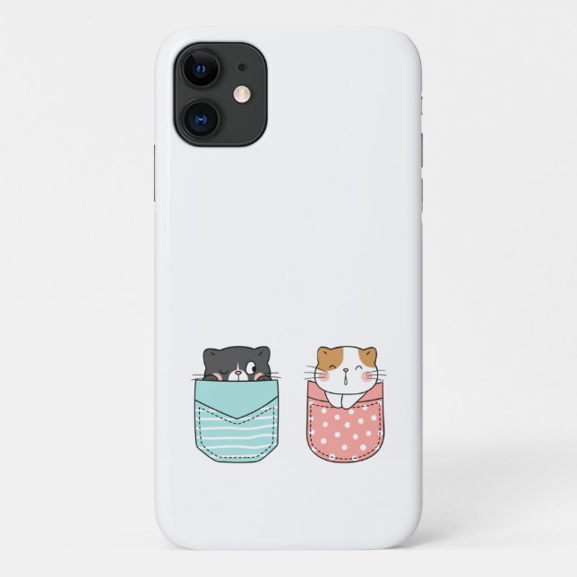 Capa Para iPhone 11 Gato Gato Gato Gato (Verso)