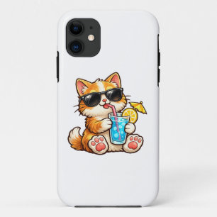 Capa Para iPhone 11 Gato Legal de Verão