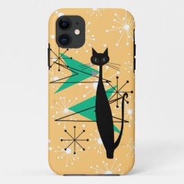 Capa Para iPhone 11 Gato Legal do MCM Moderno de Meio século da Era At
