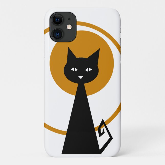 Capa Para iPhone 11 Gato Negro (Verso)