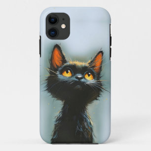 Capa Para iPhone 11 Gato Negro Encantado