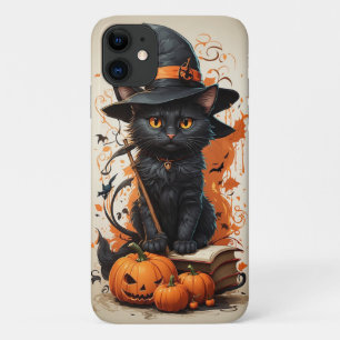 Capa Para iPhone 11 Gato Negro Halloween