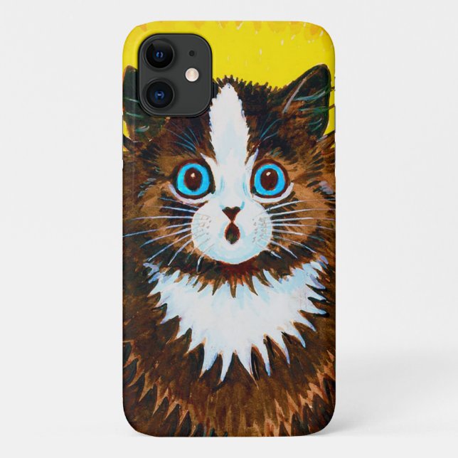Capa Para iPhone 11 Gato no Arco-íris, Louis Wain (Verso)