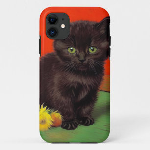 Capa Para iPhone 11 Gato Preto do Estilo Van Gogh