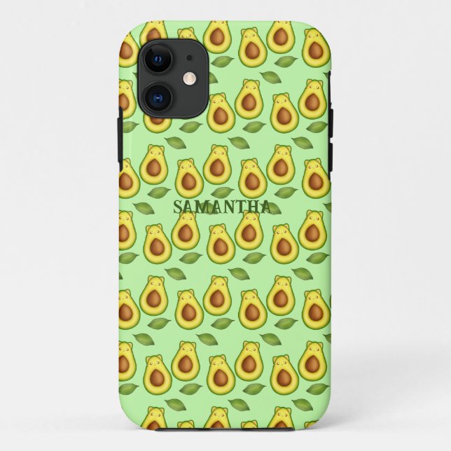 Capa Para iPhone 11 Gato Verde Avocado (Verso)