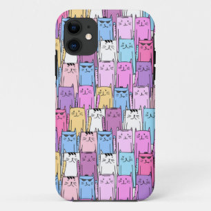 Capa Para iPhone 11 Gatos Coloridos