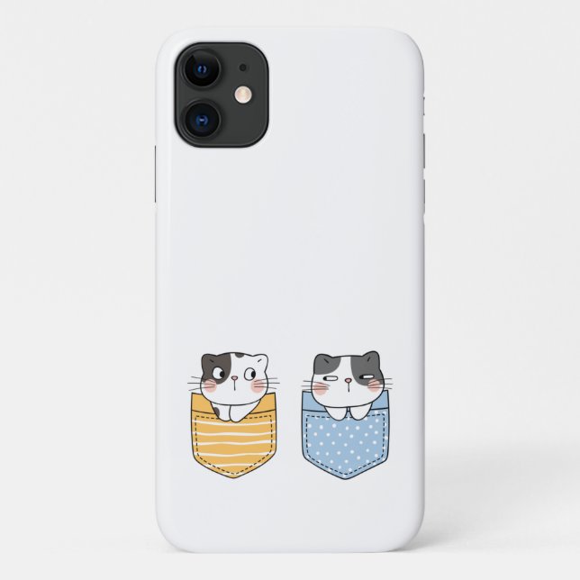 Capa Para iPhone 11 Gatos Cons (Verso)