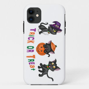Capa Para iPhone 11 Gatos de Dia das Bruxas